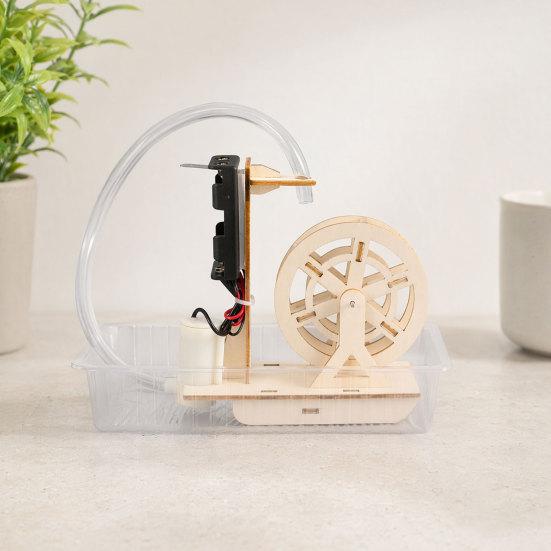 Yousheng DIY Water Wheel Model, Handmade Water Wheel Craft, Water Wheel Building Educational STEM Toy, Physics Teaching Aid for