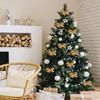 12pcs Christmas Bows Christmas Hanging Decorations Gold Red Bowknot Christmas Tree Ornaments New Year 2025 Navidad Kerst Decor