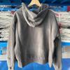 Unisex Distressed Vintage Print Hooded Sweatshirt Cotton Blend Fall Casual Streetwear