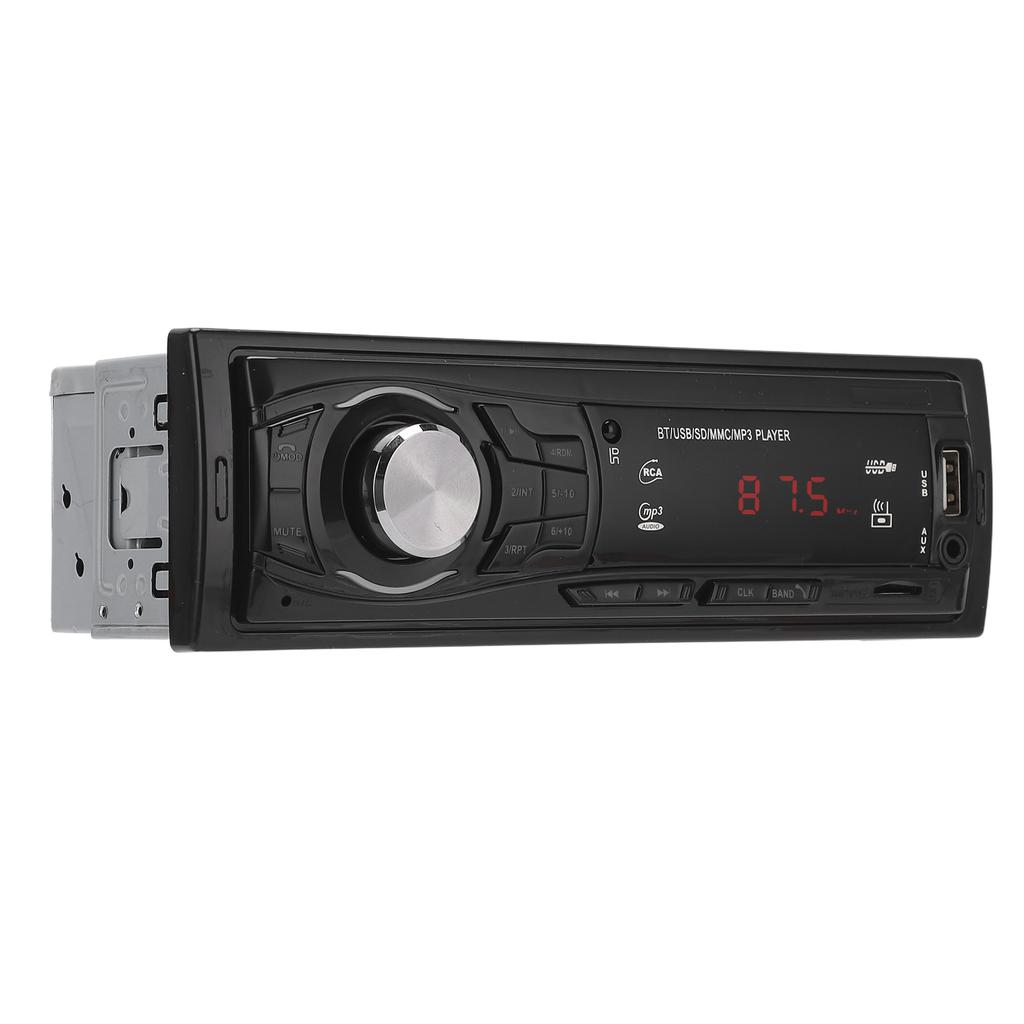 Car Bluetooth MP3 LED Stereo Music Player Multimedia Support U Disc USB Steering Remote Control