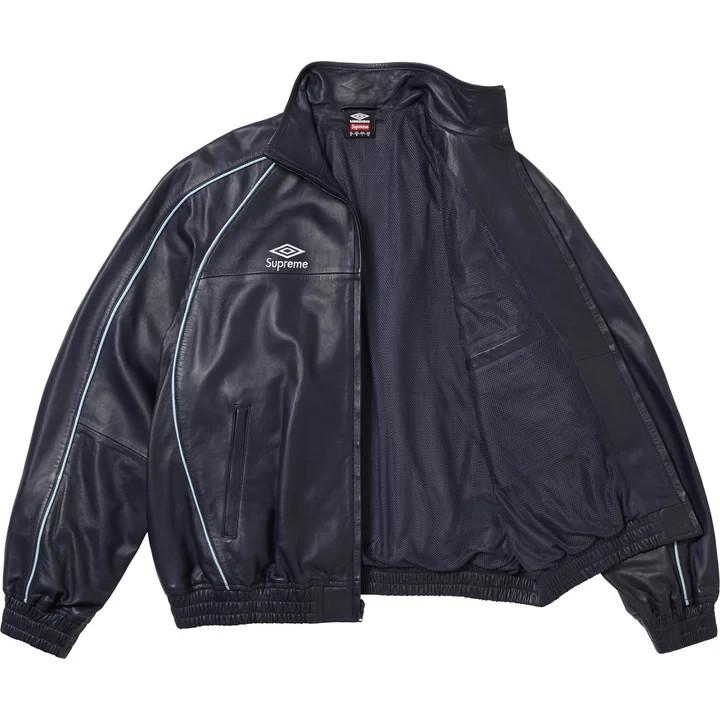 Supreme Umbro Leather Track Jacket Navy