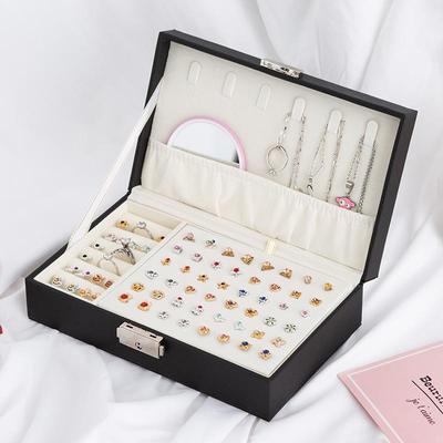 Tragbare Multifunktionale Schmuck-Organizer-Box für Ohrringe, Ringe und Halsketten