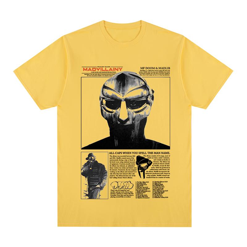 Rapper Mf Doom Vintage T-shirt Madvillainy Metal Music Album Gift Idea Clothes Cotton Men T Shirt New TEE TSHIRT Womens Tops