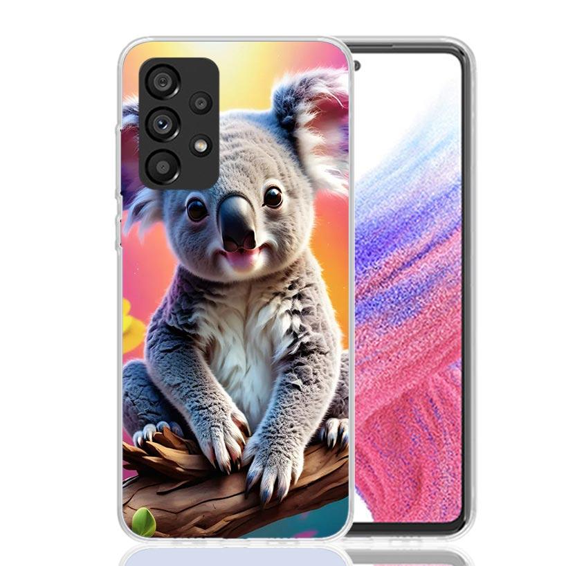 Koala Kawaii Cute Animal Phone Case For Samsung Galaxy A17 A16 A14 A15 A13 A57 A56 A54 A55 A53 A37 A36 A34 A35 A33 A26 A24 A25 A