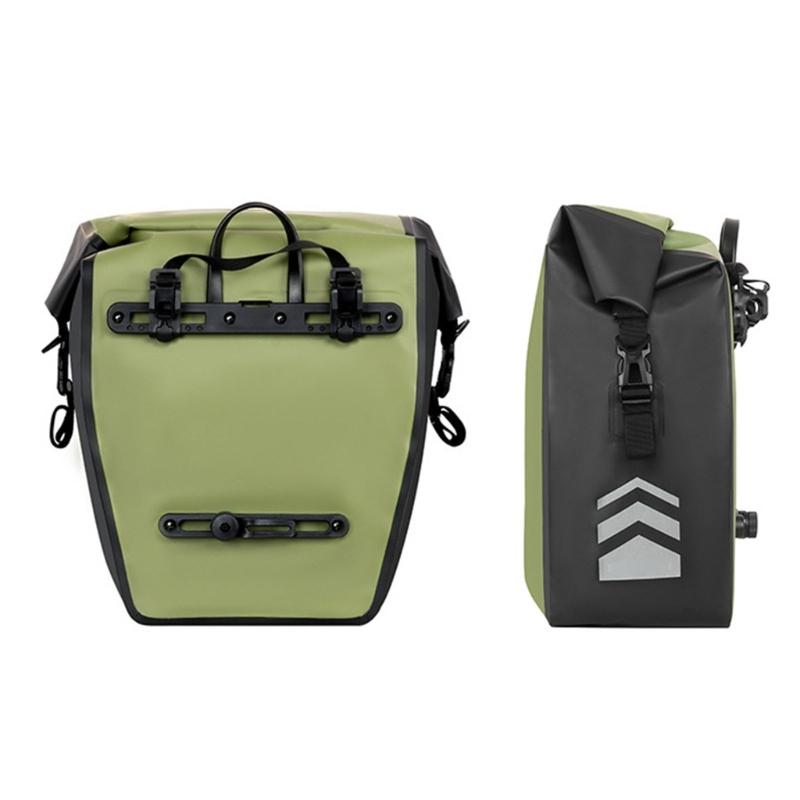 Water Resistant Bicycles Commuting Bag Double Side Saddles Bag with Reflective Trim Luggage Carriers Panniers Bag