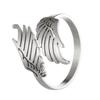 1-24PCS Open Adjustable Wing Couple Rings Stainless Steel Polished Hypoallergenic Comfort Fit Jewelry for Daily Wear Anniversary