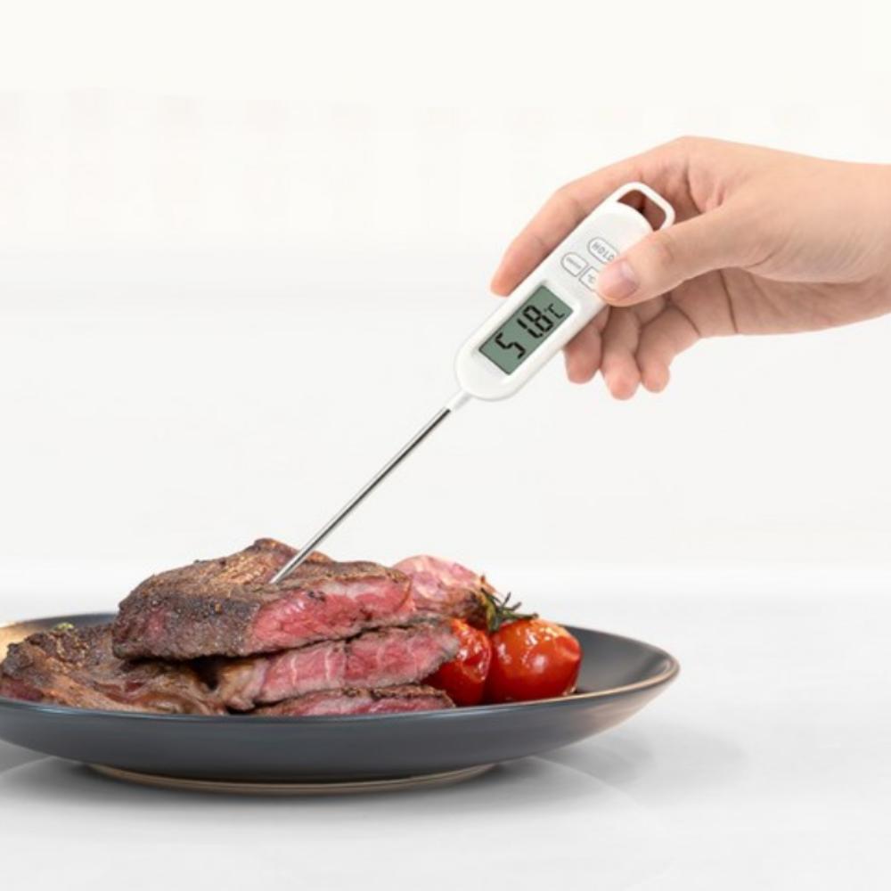 Food-grade digital probe cooking thermometer (probe cover and battery included)