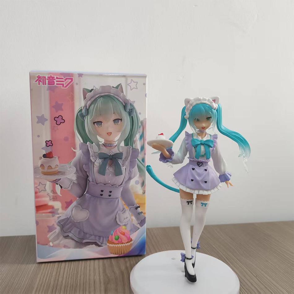 Anime Cat Ear Maid Hatsune Miku Figure Pvc Model Home Decor Birthday Gift For Kids