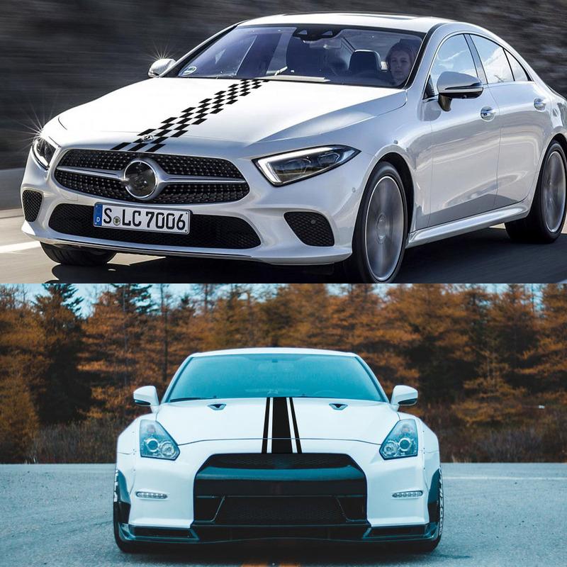 Hood Cover Car Sticker Long Stripe Auto Racing Sports DIY Stylish Styling Bonnet Vinyl Film Decals Tuning Accessories