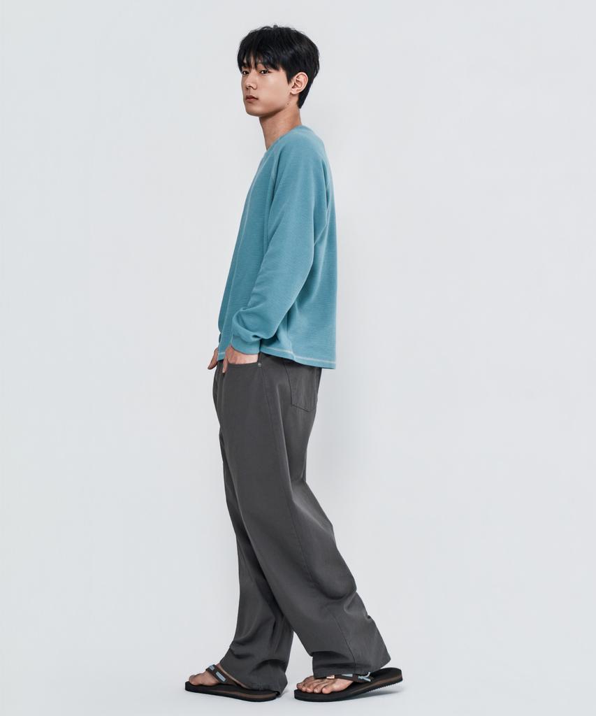 WAAR M293 Chino Wide Cotton Pants_Taupe