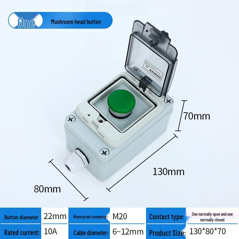 Waterproof Outdoor Emergency Stop & Control Box with Self-Reset Function
