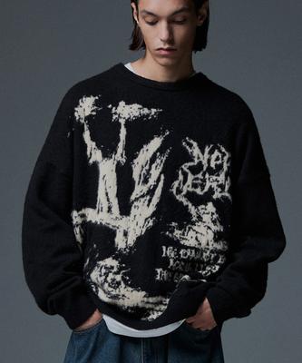 NOT4NERD Judgment Mohair Knit Sweater - Black