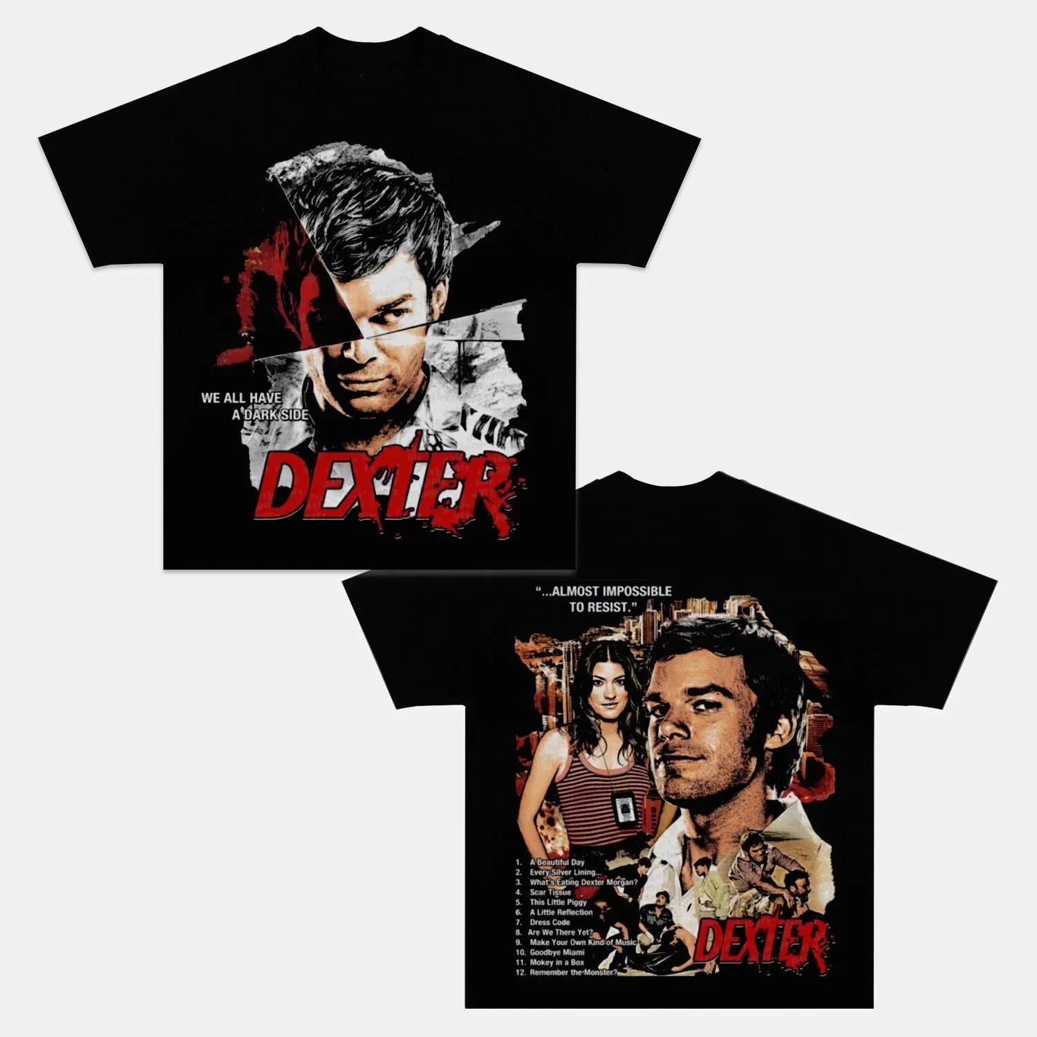 

Classic Suspense Drama DEXTER Retro High Street Round Neck T-shirt Casual Sports Street Wear High Quality Shirt Unisex 4XL
