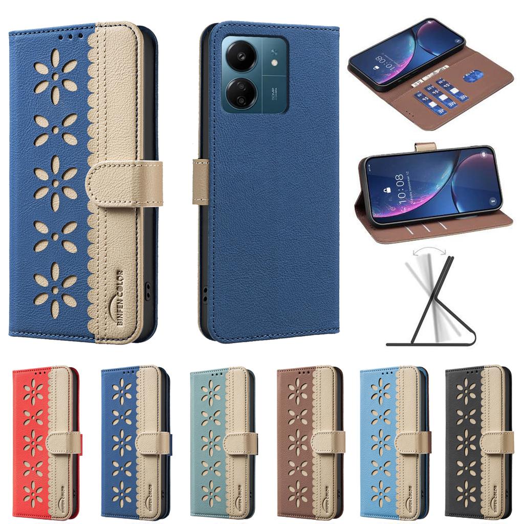Flip Leather Case for Redmi Turbo4 14C 13C 12C 12 10 A3 K70E K70 Pro K60 Ultra Cover Bumper Soft Business Back Cover BF36