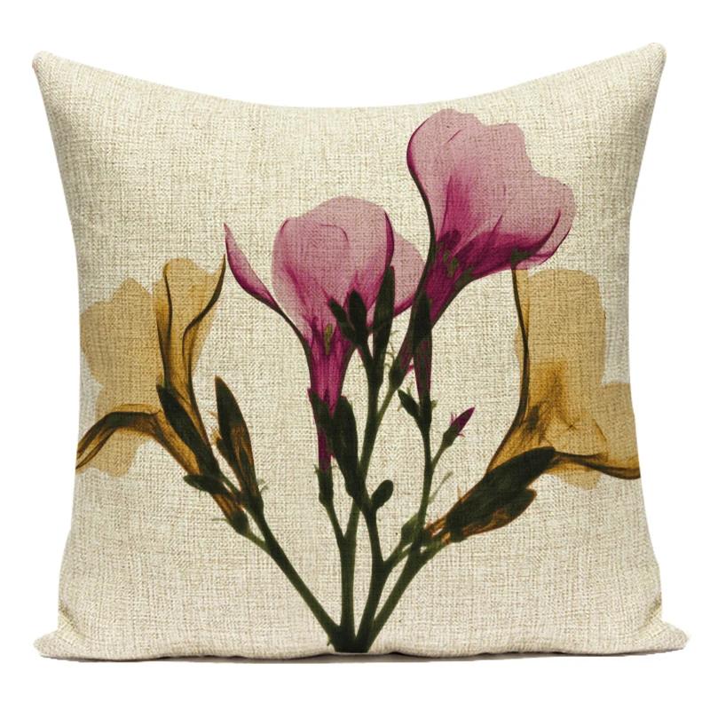 Decorative Cushion Covers Flower Floral Pillowcase Nordic Home Decor Living Room Hotel Sofa Seat Custom Throw Pillow Covers