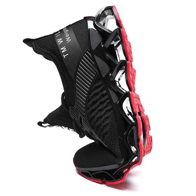 Men Running Shoes Red Breathable Sports Sneakers Plus Size 39-48 White Men Shoes