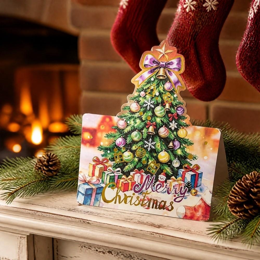 10pcs Invitation Happy New Year Cards Thank You Blank Paper Cards Message Card Invitation for Guest