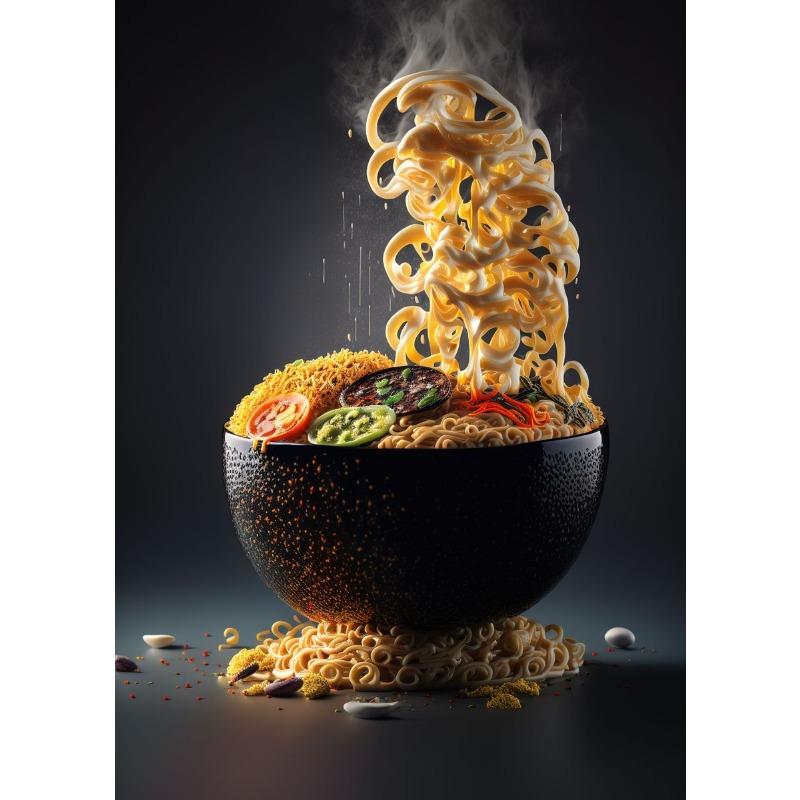 Japanese Food Ramen Noodles Posters and Prints Canvas Printing Modern Wall Art Picture for Cuisine Room Restaurant Decoration