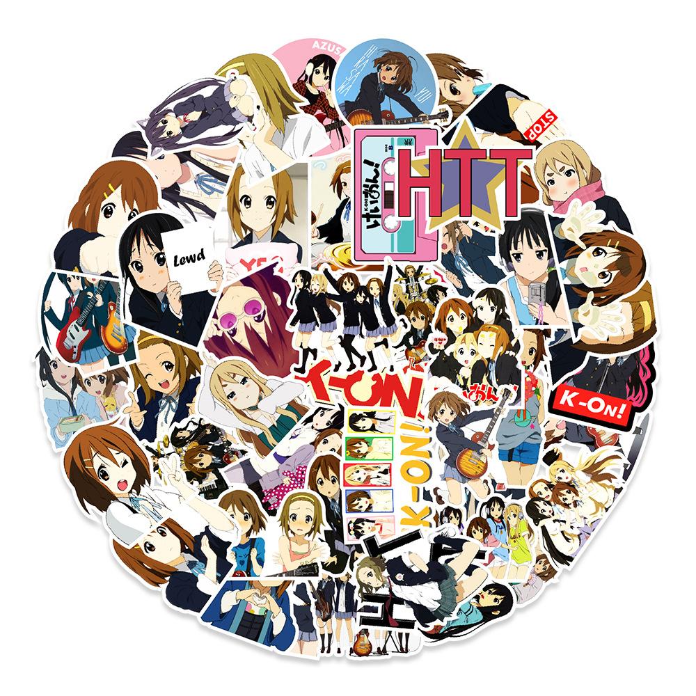 50 Anime Light Voice Girl Graffiti Stickers Mobile Phone Notebook Kettle Decoration Stickers