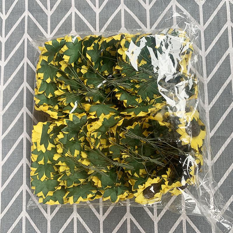 Sunflower Paper Flower DIY Wedding Candy Box Accessories Gift Packaging Decoration - Small Sunflower Flowers