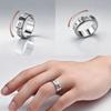 Stainless Steel Rotatable Roman Numeral Ring Stress-Reducing Adjustable Band for Women Men Jewelry Gift for Valentine's Day