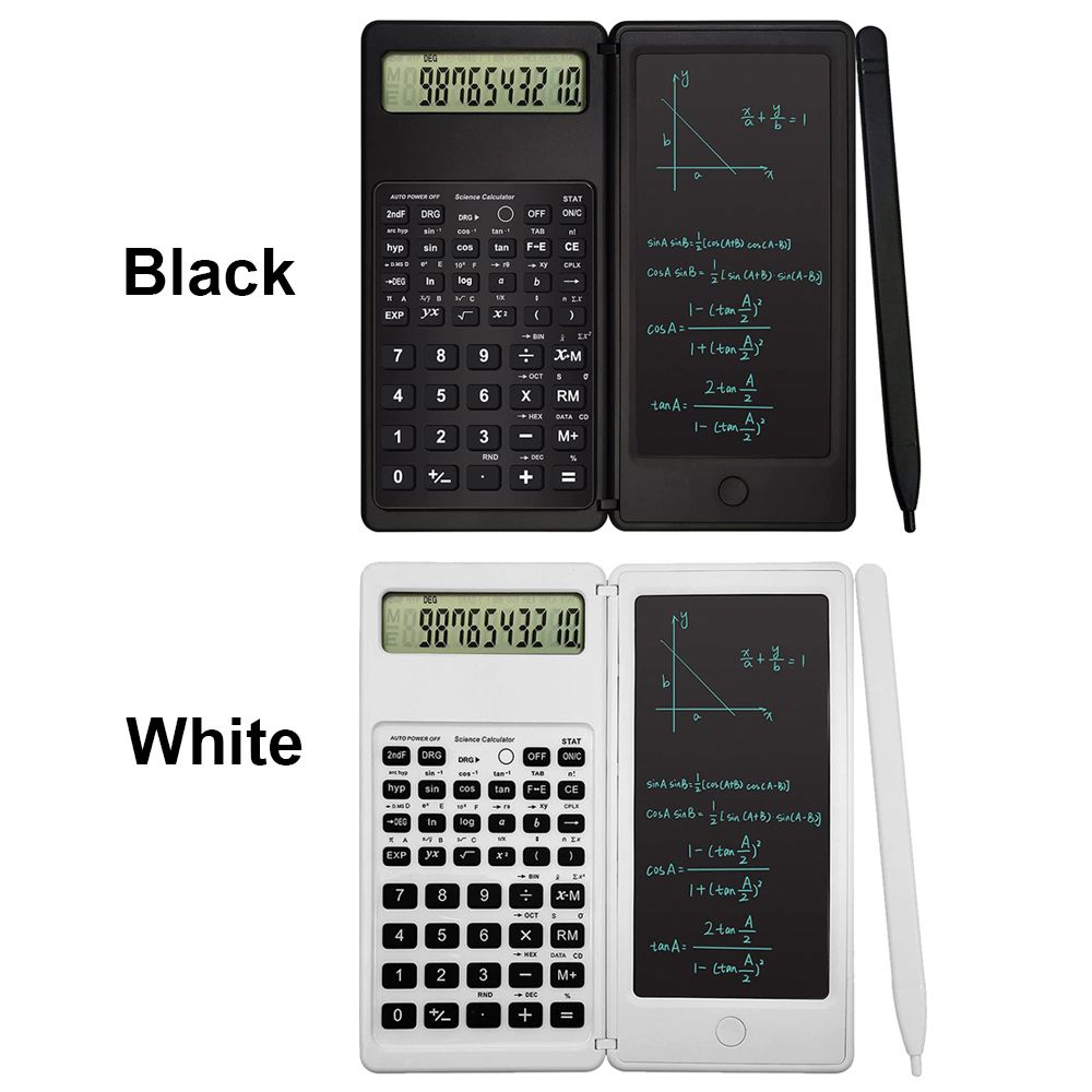 10-Digit Digital Foldable Desk Scientific Calculators with an Erasable Writing Tablet Large Display