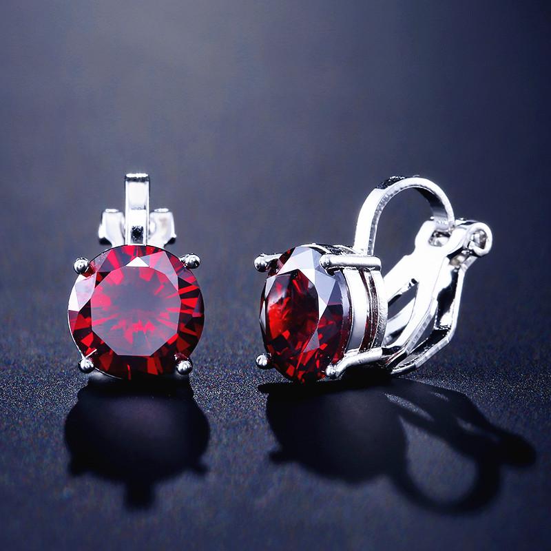 Trendy Runde Kobberklipsøredobber med Kubisk Zirkonia for Kvinner Gullfarget Krystall Metall Øredobb Fest Bryllup Daglig Zirkon