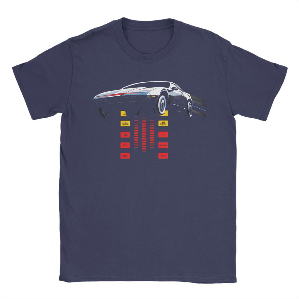 T-shirt KITT Knight Rider da Uomo 100% Cotone Fantastica Maglietta Girocollo T-Shirt Manica Corta Top Regalo