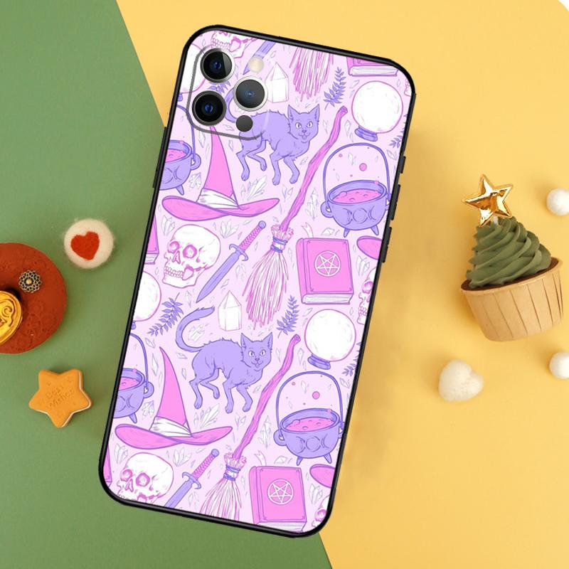 Pastel Goth Witchy Funda For iPhone 11 12 13 14 16 15 Pro Max Mini XS Max X XR SE2 7 8 14 16 15 Plus Phone Case