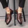 Men's Plus Size Tassel Leather Brogue Shoes - Casual Slip-On for Business or Weddings