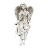 Yousheng Retro Winged Angel Statue, Resin Praying Angel Figurine, Elegant Sitting Angel Sculpture for Outdoor Indoor Garden