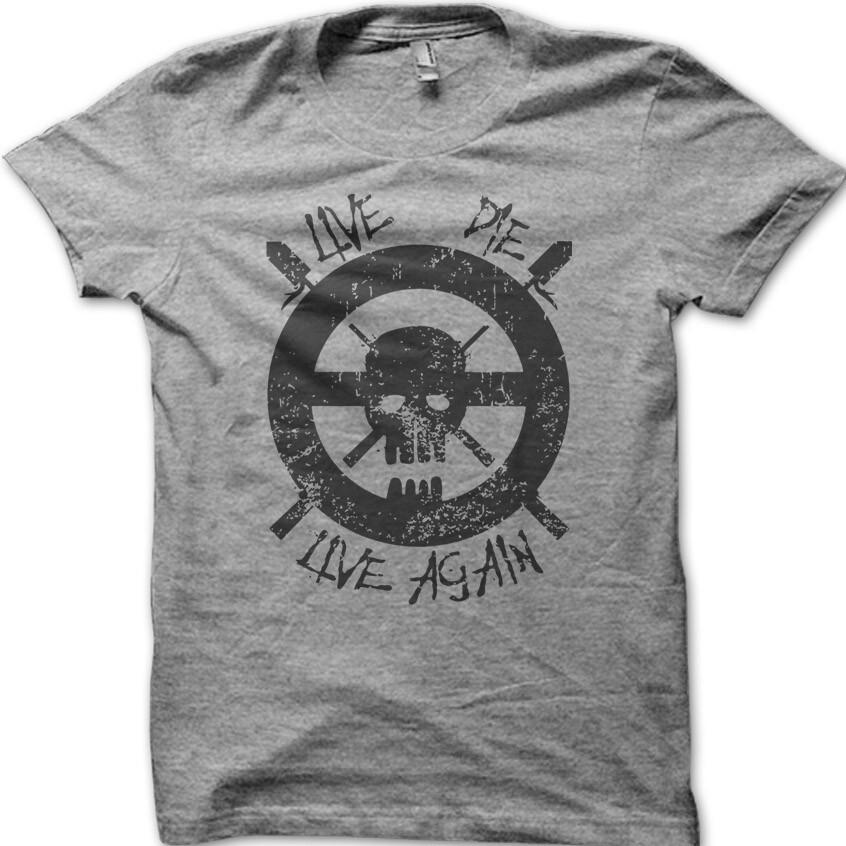 Mad Max Live Die Live Again heather grey t-shirt size 2XL XL