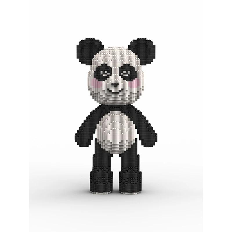 Colorful Animal Bear Mini Brick Kawaii Art Bear Panda Ornament Building Block DIY Assembly Toys for Home Decoration