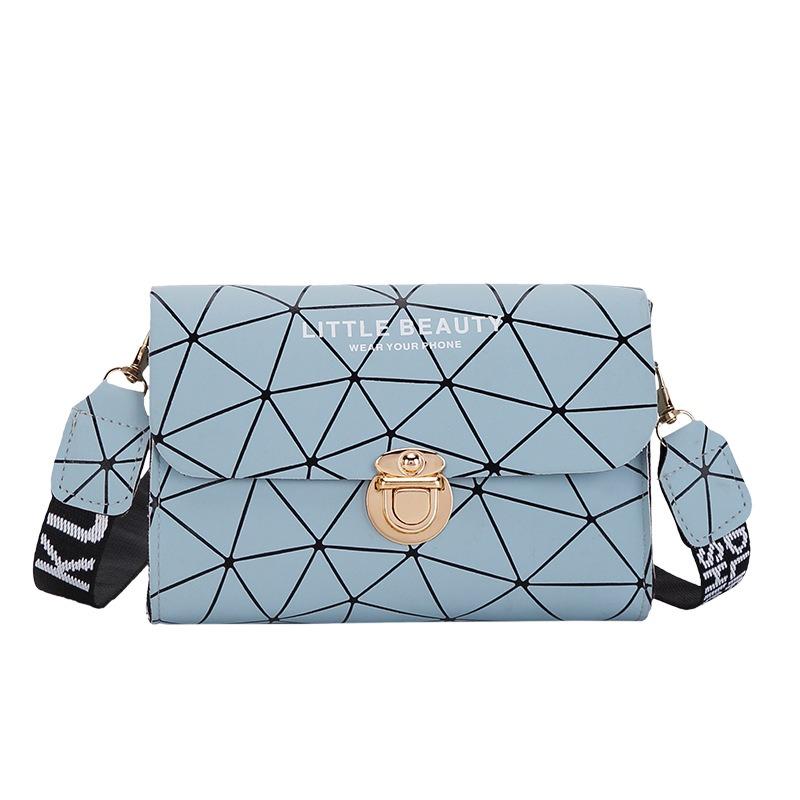 New silk screen small fresh and fashionable diamond women's bag single shoulder trend oblique span small square bag