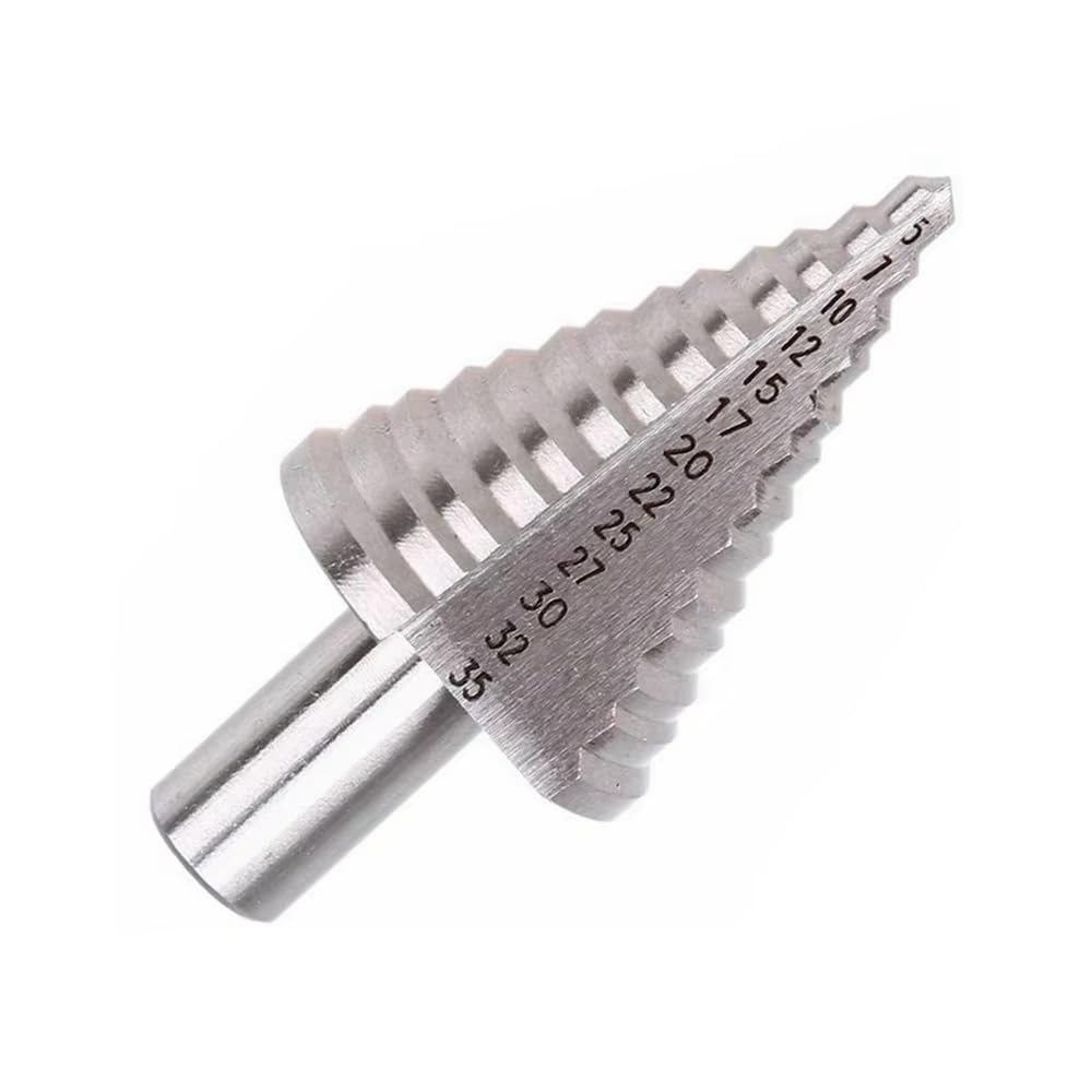 

zmart Bamboo Shoot Drill 13 Steps HSS Step Cone Drill Bit Woodworking Metal Drilling Cutting 5-35mm