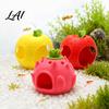 Non-Toxic Fish Tank Hiding Spot Fruit Aquarium Hide Cave Apple Pitaya Hideout 3D Vivid Shaped Decor Printed Decorative for Betta And Shrimp