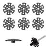 6Pcs Trekking Pole Snow Baskets Hiking Pole Replacement Tips Accessory for Snow Mud Sand
