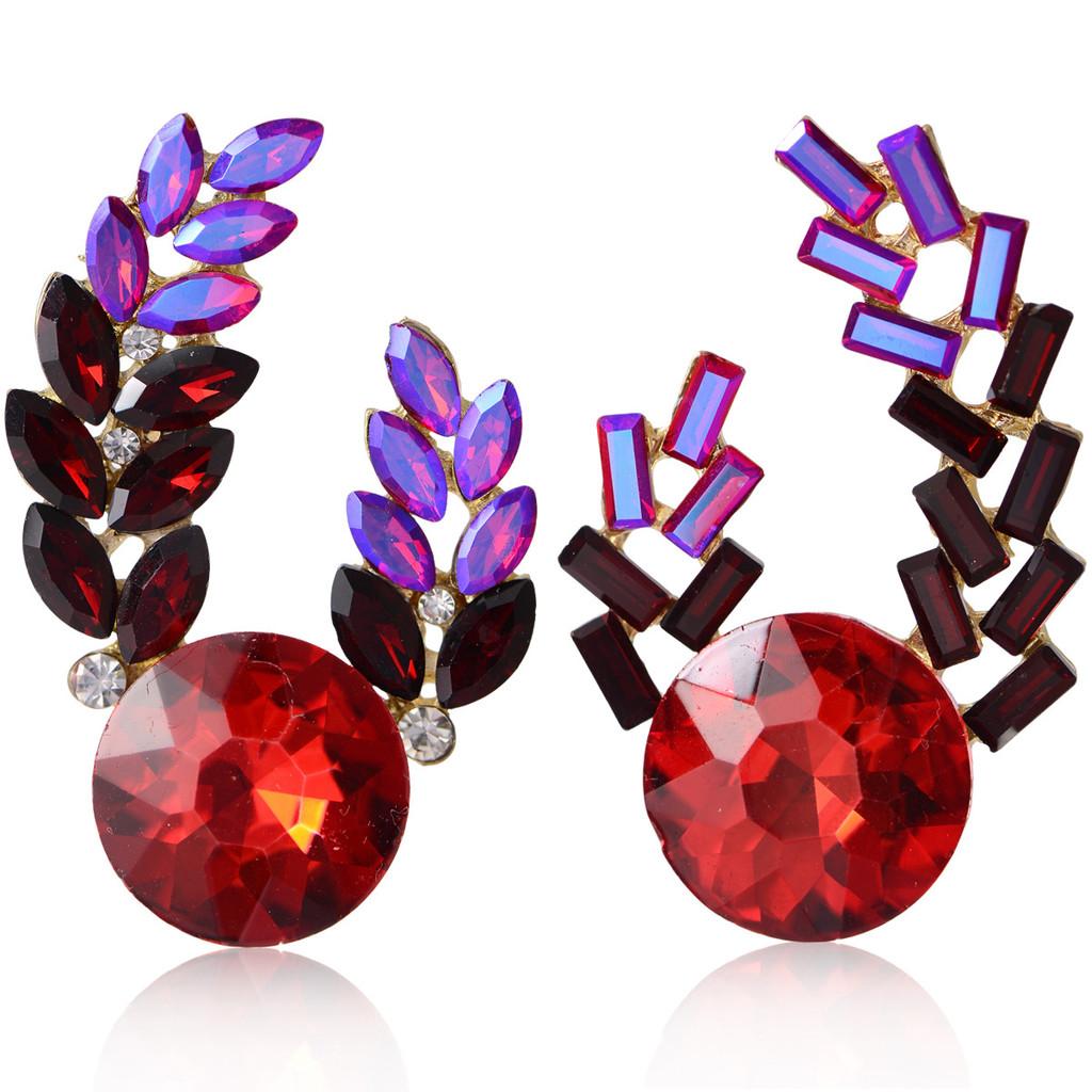 Fashion Alloy Geometric Earrings With Rhinestones For Women Fall