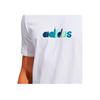 Adidas Logo Pattern Running Fitness Crew Neck Short Sleeve T-Shirt Men Tops White HE4839