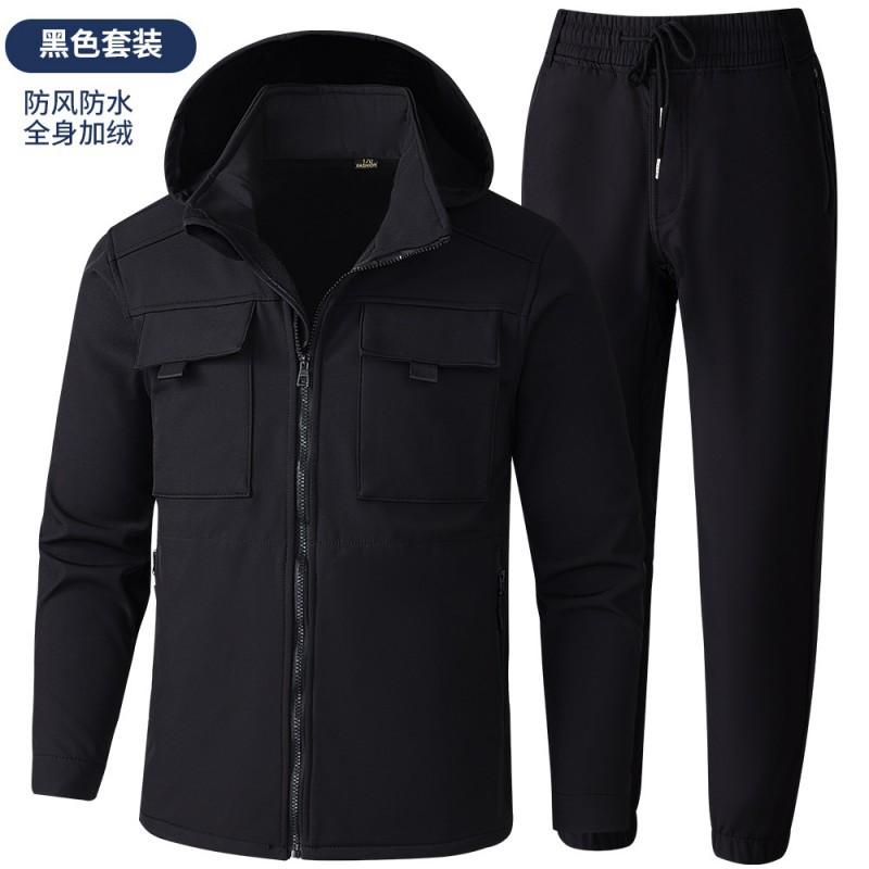 

Cashmere Overalls Suit Men s Outdoor Assault Clothing Wind-proof Water-splashing Cold Warm Tooling Labor Protection 165 yards recommended 90-110 kg