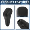 Automatic Gear Shifter Knob, Automotive Gearbox Stick Shifter Lever Knob for Toyota 4Runner 2012-2021 Plastic Faux Leather Black, 1 Pc