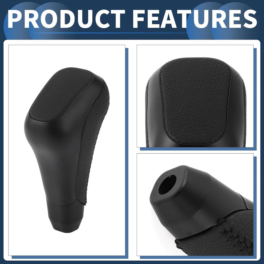 Automatic Gear Shifter Knob, Automotive Gearbox Stick Shifter Lever Knob for Toyota 4Runner 2012-2021 Plastic Faux Leather Black, 1 Pc