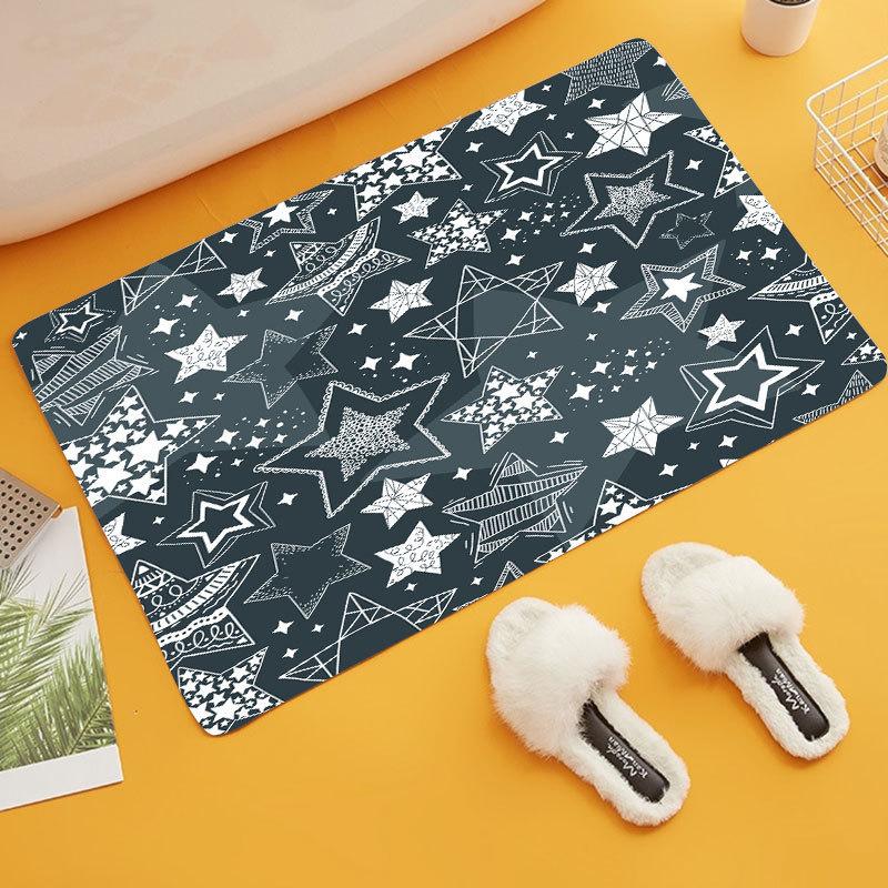 Home Star Style Carpet Floor Mat Door Mat Toilet Non-slip Mat Kitchen Bedroom Living Room Floor Mat