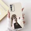 For Oppo F15 CPH2001 6.4" Case Cute Girl Cartoon Cat Soft Silicone TPU Back Cover For Oppo a91 A91 PCPM00 Protective Cases Coque