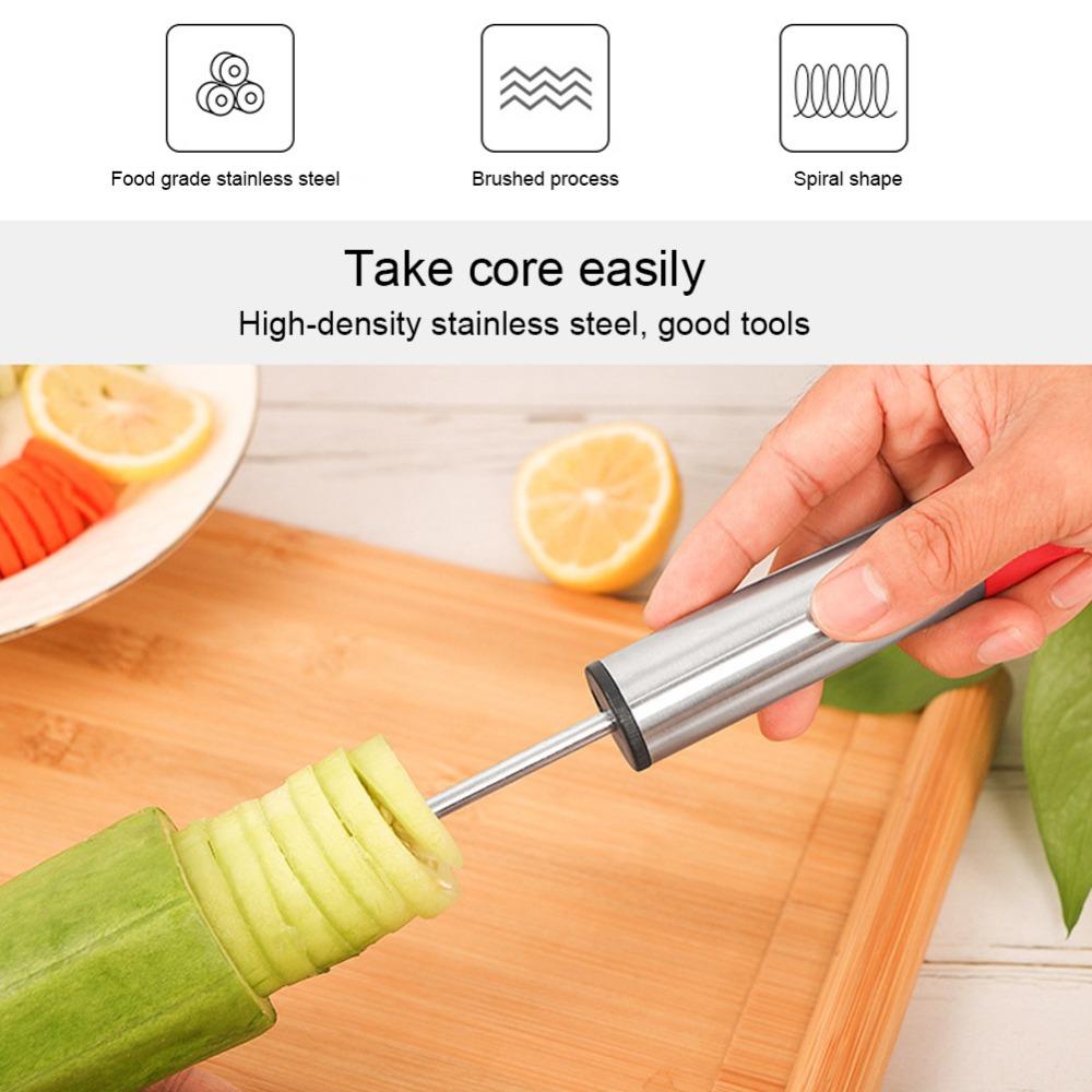 Trapano per Verdure in Acciaio Inossidabile Trapano Rotante Spiralizzatore per Verdure Svuotacore per Frutta Lavorazione della Frutta
