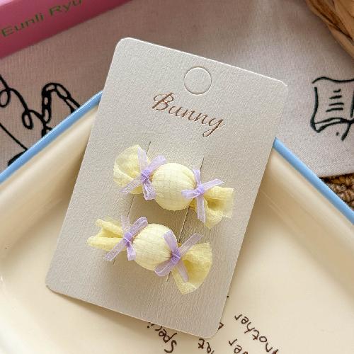 Children's New Cotton-filled Candy Duckbill Hairpin Hairpin Cute Baby Wild Double Ponytail Rubber Band Head Rope