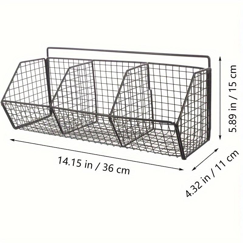 Úložný koš Drátěný Organizér na potraviny Nástěnný úložný regál Kuchyň Ložnice Koupelna Domácí nástěnný regál Stojan na houbičky Uhlíková ocel Závěsný koš