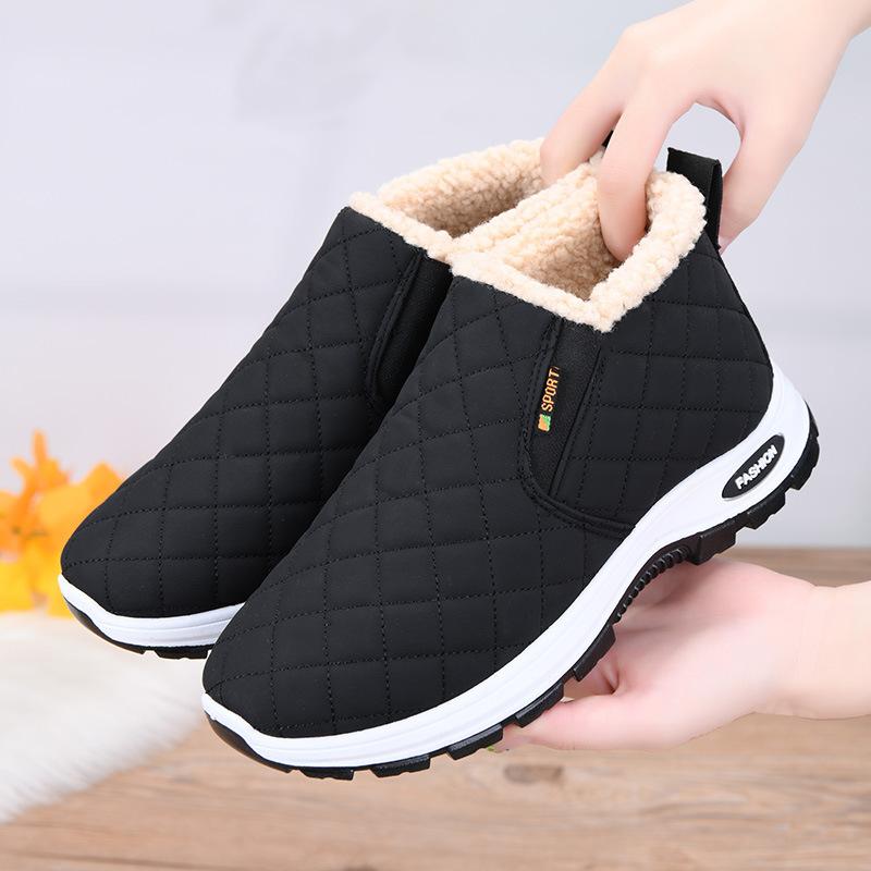 New Velvet Warm Cotton Shoes Women's Winter Casual Short Boots Non-slip Flat Shoes Breathable and Comfortable Women's Shoes