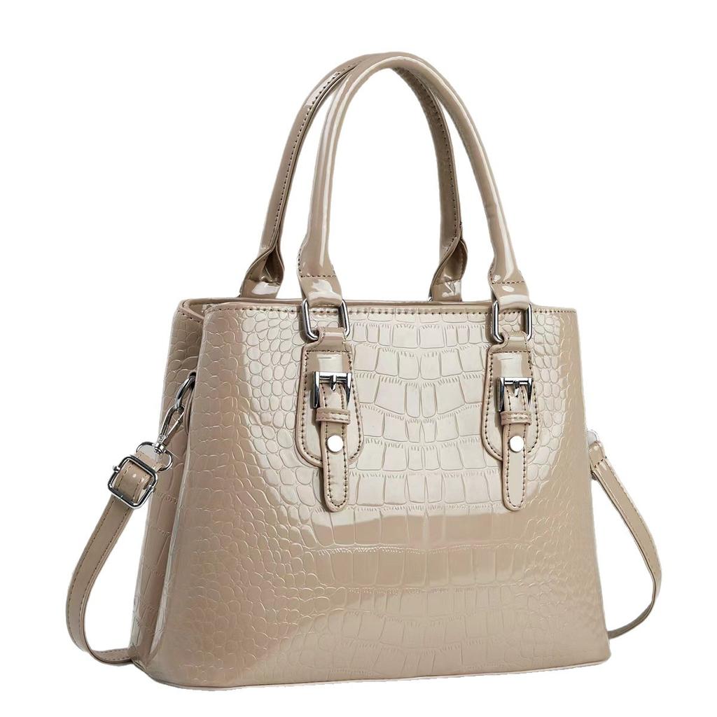 Crocodile Pattern Tote Bags with Top Handle Crossbody Purses for Women Handbag and Purse Women's Patent Leather Top-handle Work Shoulder Satchel