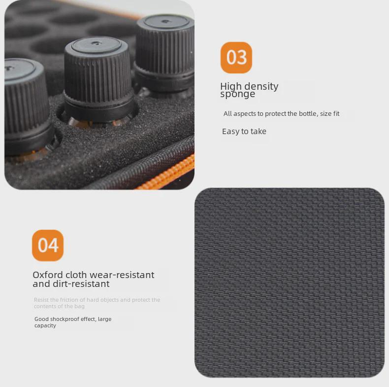 Portable EVA Essential Oil Bag - 30/60 Grid, 10ml Capacity, Shockproof, Hand-Held Storage Bag